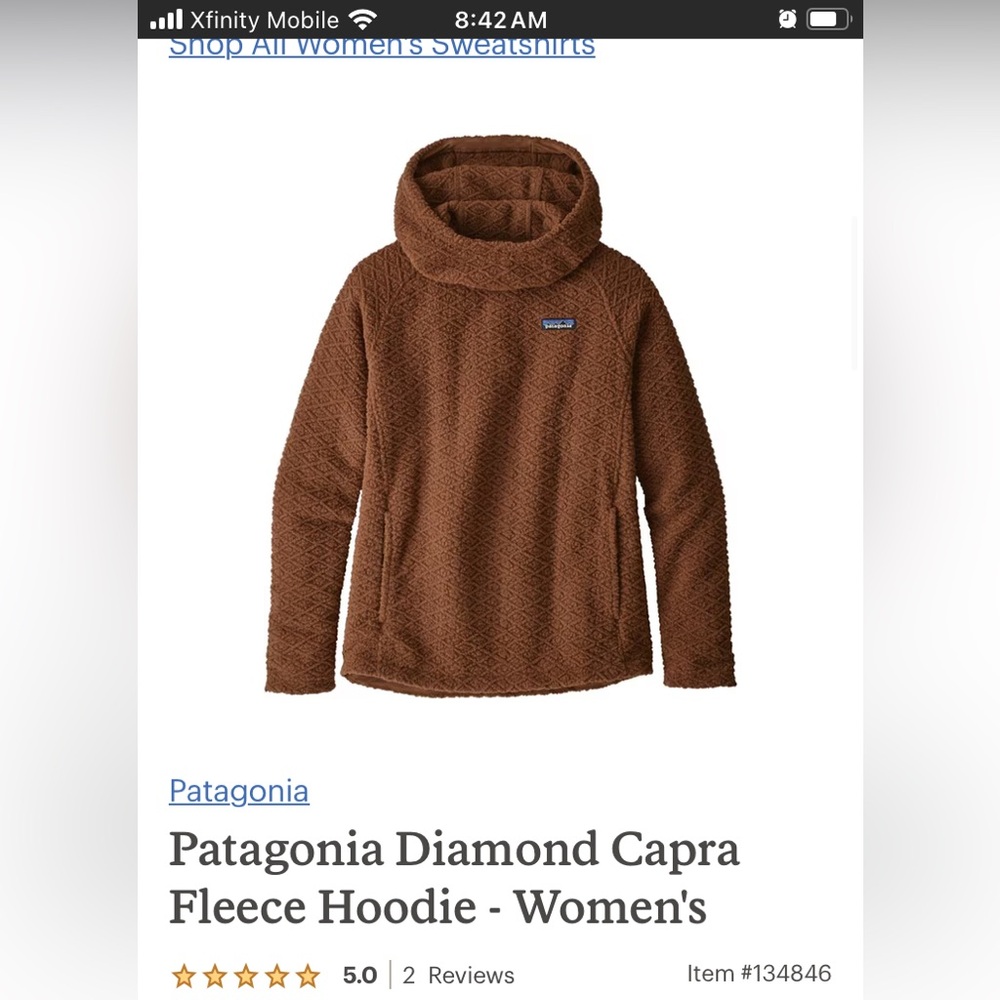 Patagonia Diamond Capri fleece hoodie